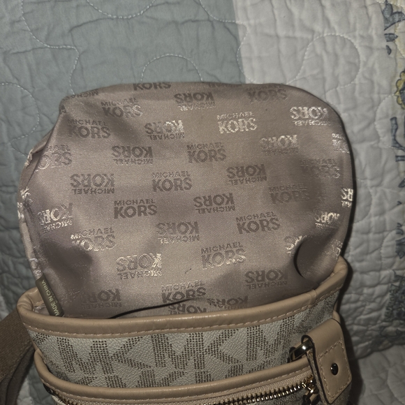 Michael Kors Tan Monogram Crossbody Bag - Picture 6 of 6